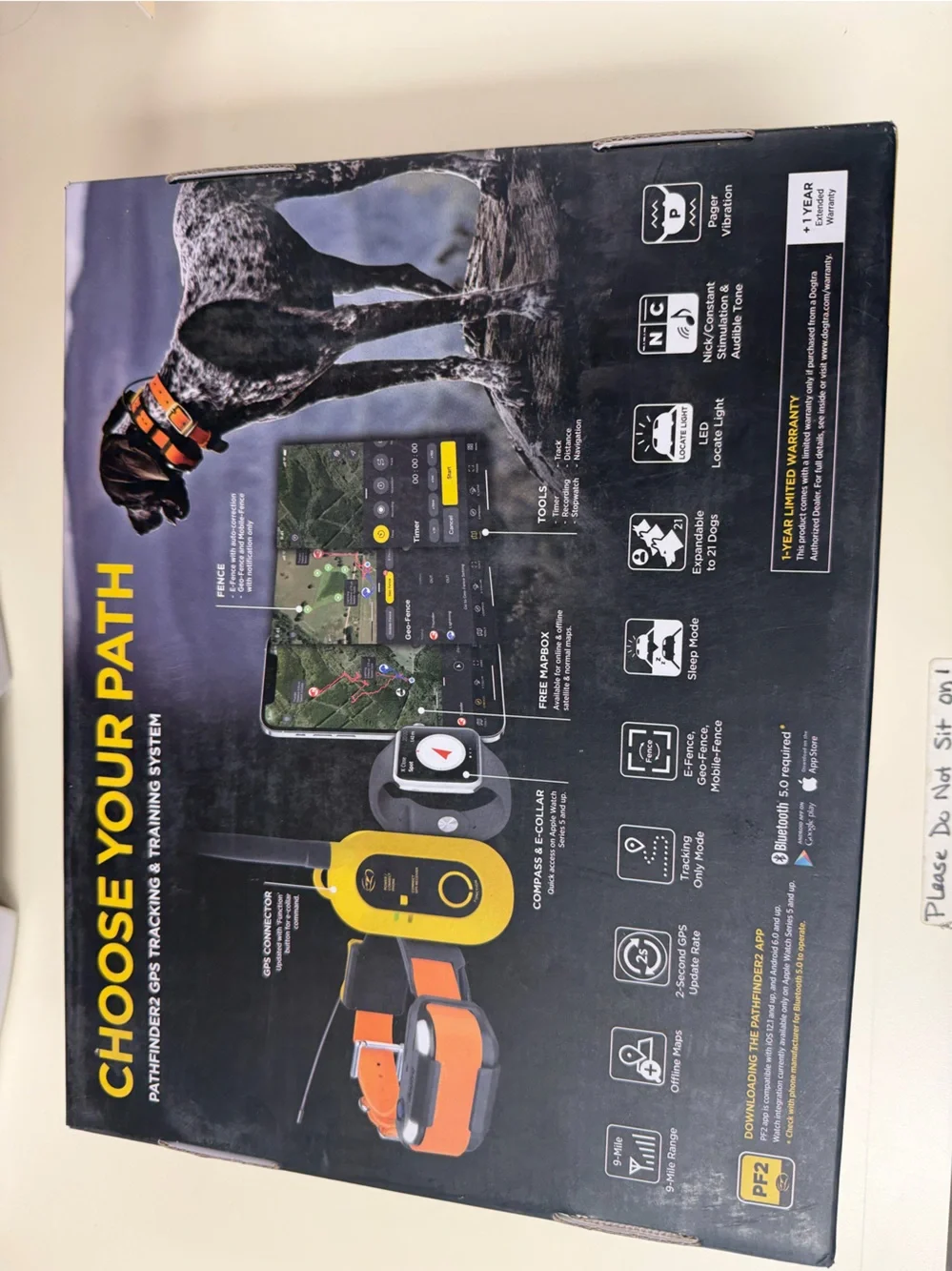 Pathfinder 2 GPS Tracking & Training Collar — Orange